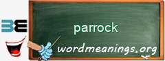 WordMeaning blackboard for parrock